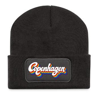 Copenhagen - Denmark - Kopenhagen - Dänemark - Recycelte Patch Beanie - Dunkelgrau - Vorne