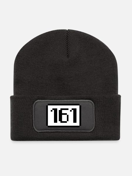 161 - PIXELS - Recycelte Patch Beanie - Dunkelgrau