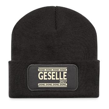 Ausbildung Geselle 2027 - Recycelte Patch Beanie - Dunkelgrau - Vorne