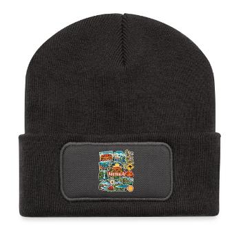 Australien Reisesticker - Recycelte Patch Beanie - Dunkelgrau - Vorne