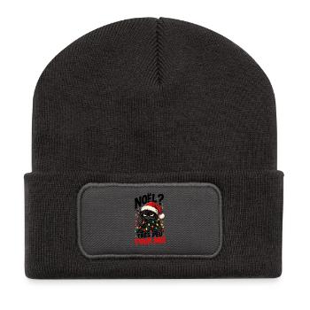 Black Cat Christmas: Sehr wenig für mich - Recycelte Patch Beanie - Dunkelgrau - Vorne