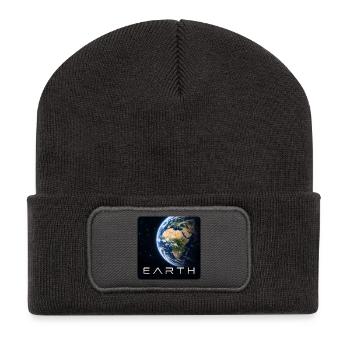 Erde-30cm - Recycelte Patch Beanie - Dunkelgrau - Vorne