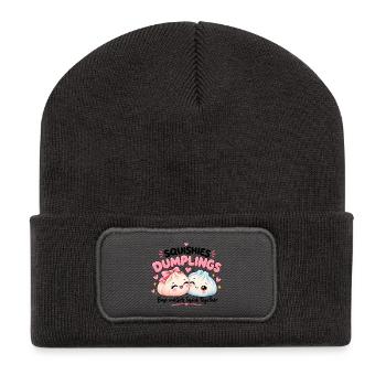 Squishy Dumplings – Boys & Girls - Recycelte Patch Beanie - Dunkelgrau - Vorne