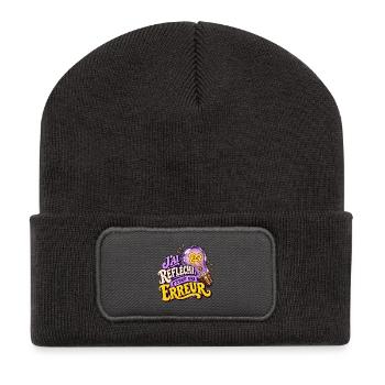 Ich habe darüber nachgedacht, es war ein Fehler - Recycelte Patch Beanie - Dunkelgrau - Vorne