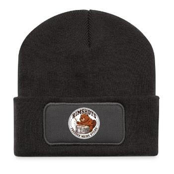 Rimshots Snare Drummer Schlagzeug - Recycelte Patch Beanie - Dunkelgrau - Vorne
