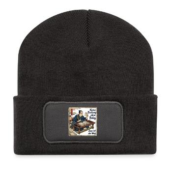 Keine_Buchung_ohne_Beleg_-_Ukiyo-e - Recycelte Patch Beanie - Dunkelgrau - Vorne