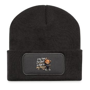 8591be6f-4caa-430e-a4a7-68b3026f15bb - Recycelte Patch Beanie - Dunkelgrau - Vorne