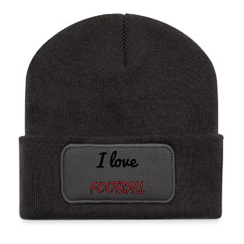 FUSSBALL. SPORT. FRANKREICH. MEISTER - Recycelte Patch Beanie - Dunkelgrau - Vorne