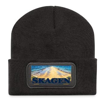 Skagen – Grenen und zwei Meere in Farbe - Recycelte Patch Beanie - Dunkelgrau - Vorne