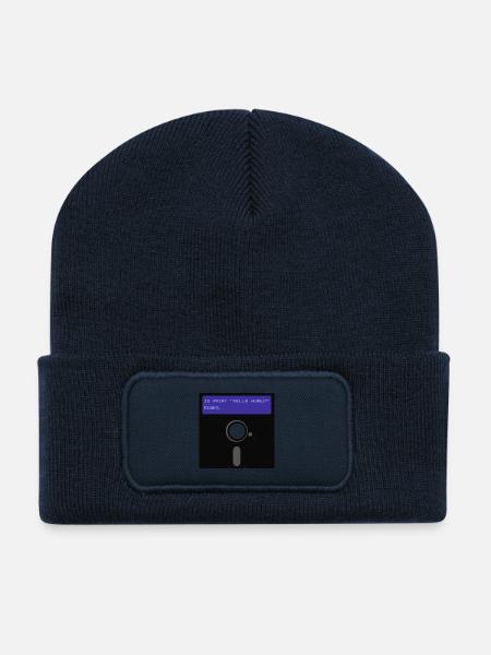 floppy disk - Recycled Patch Beanie - french navy