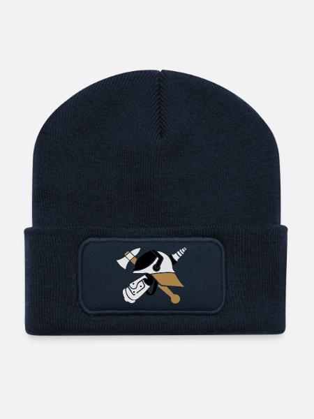 Feuerwehr Logo 3farbig - Recycelte Patch Beanie - French Navy