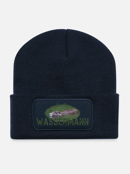 Wassermann Sternzeichen Wassermann - Recycelte Patch Beanie - French Navy