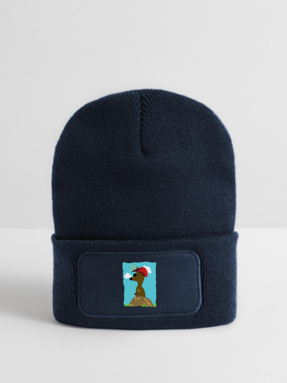 blinde maulwurf - Recycelte Patch Beanie - French Navy - Vorne