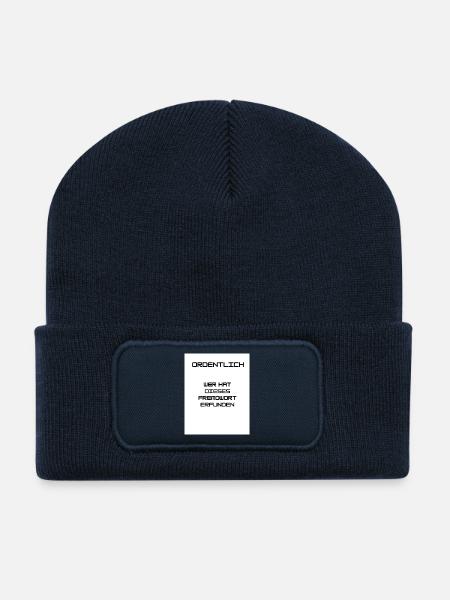 Ordnung und Sauberkeit - Recycelte Patch Beanie - French Navy