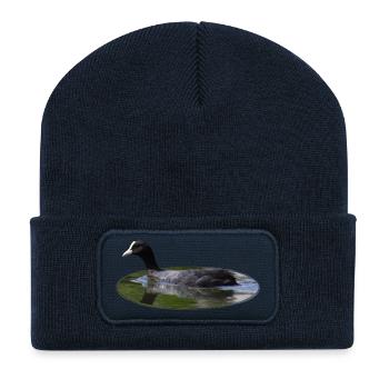 Blässhuhn - Recycelte Patch Beanie - French Navy - Vorne