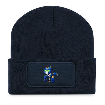 Robot - Recycelte Patch Beanie - French Navy - Vorne