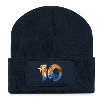 NO. 10 NUMBER 10 COOL 10TH BIRTHDAY - Recycled Patch Beanie - french navy - Front