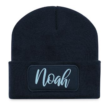 noah Vorname - Recycelte Patch Beanie - French Navy - Vorne