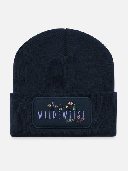 Wildewiese im Sauerland - Recycelte Patch Beanie - French Navy
