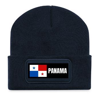Panama Flagge - Recycelte Patch Beanie - French Navy - Vorne