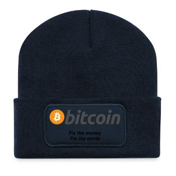 Fixthemoney - Recycelte Patch Beanie - French Navy - Vorne