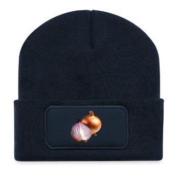 Rote Zwiebel Frische - Recycelte Patch Beanie - French Navy - Vorne