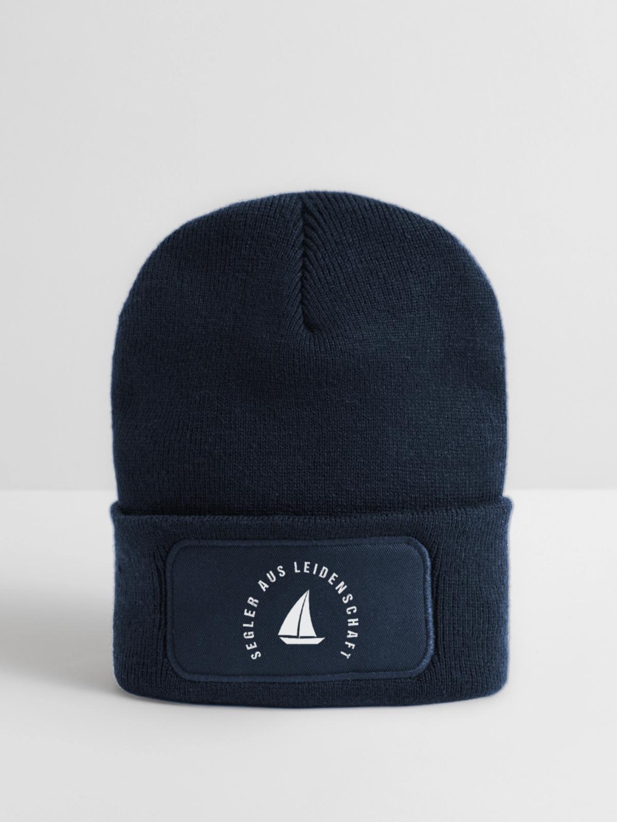 Segler aus Leidenschaft - Recycelte Patch Beanie - French Navy - Vorne