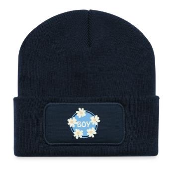 Boy - Recycelte Patch Beanie - French Navy - Vorne