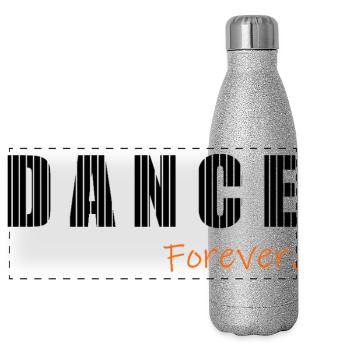 TANZEN. TANZEN. SPORT - Panorama Glitzer Isolierflasche 500 ml - Silber Glitzer - Vorne