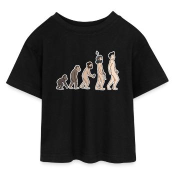 evolution - Teen Cropped Jersey T-Shirt - black - Front - AI Model Teenager Female light (150cm)