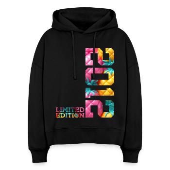 14. GEBURTSTAG LIMITED EDITION 2012 - Stanley/Stella Boxy Frauen Bio Hoodie Nora - Schwarz - Vorne