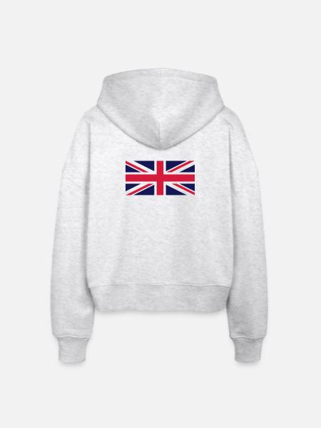 UNION JACK - Stanley/Stella Boxy Frauen Bio Zip Hoodie Ida - Weiß meliert
