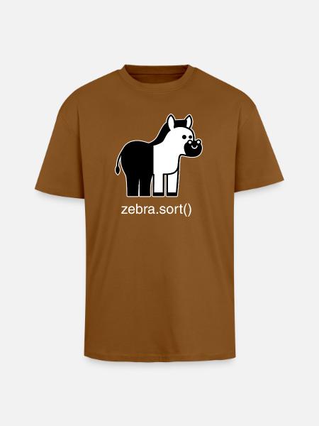 Zèbre assorti - T-shirt unisexe oversize épais - toffee