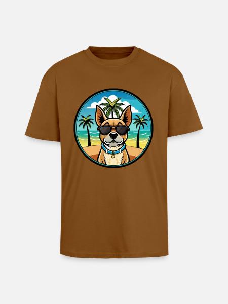 Braque Du Bourbonnais Hunderasse Cartoon Sonnenbrille - Oversized Heavyweight Unisex T-Shirt - Toffee