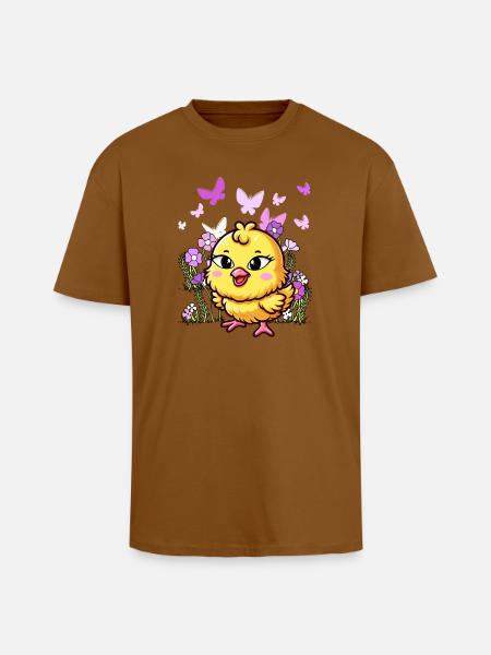 Chick Easter Child Kids - Unisex Oversized Heavyweight T-shirt - toffee