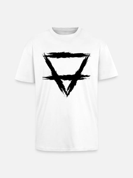 Element Symbol Erde - Oversized Heavyweight Unisex T-Shirt - Weiß
