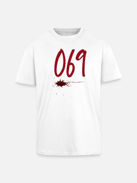 Postal Code Frankfurt 069 - Unisex Oversized Heavyweight T-shirt - white