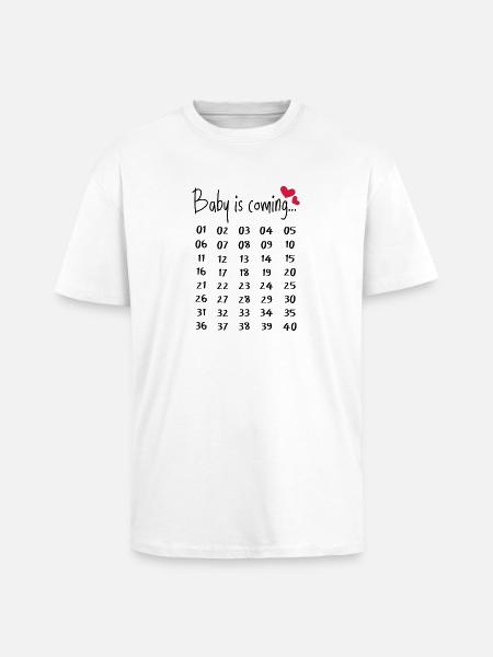Sjov graviditet gravid gave forældre - Unisex oversized heavyweight t-shirt - hvid
