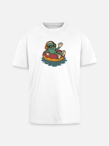 Pool-Day - Oversized Heavyweight Unisex T-Shirt - Weiß