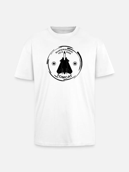 Plane F14 Tomcat - Unisex Oversized Heavyweight T-shirt - white