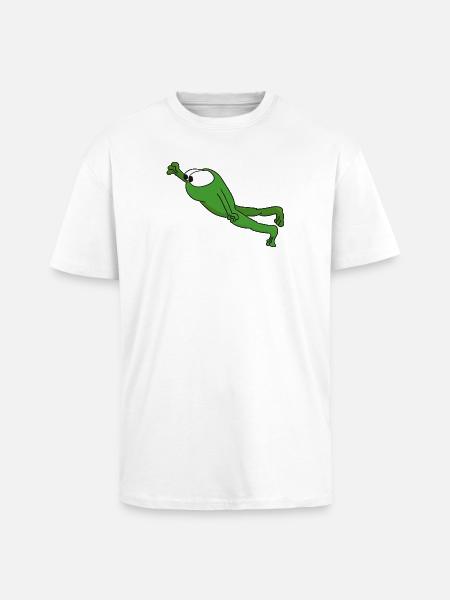 Frosch - Oversized Heavyweight Unisex T-Shirt - Weiß