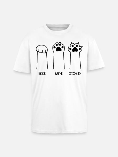 Roche Papier Ciseaux - T-shirt unisexe oversize épais - blanc
