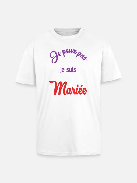 MARIEE. FUTURE MARIEE - T-shirt unisexe oversize épais - blanc