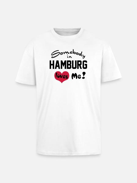 hamburg - Oversized Heavyweight Unisex T-Shirt - Weiß
