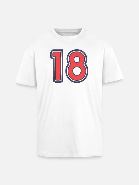 18. 18 YEARS OLD - Unisex Oversized Heavyweight T-shirt - white
