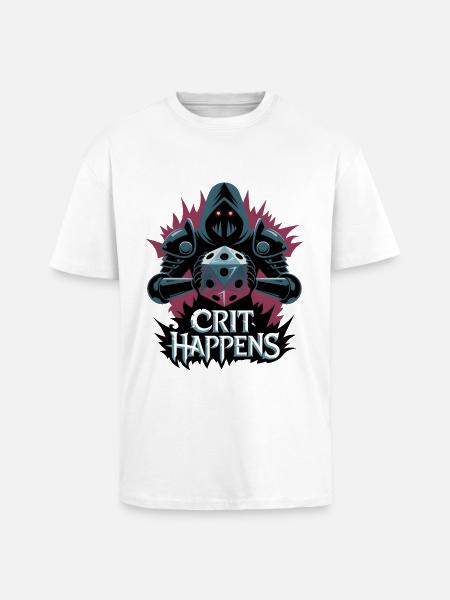 Crit Happens - Unisex Oversized Heavyweight T-shirt - white