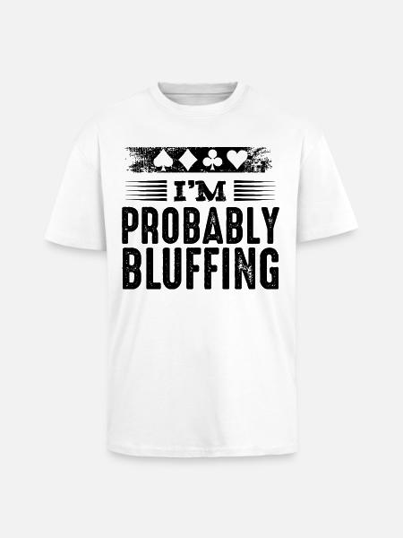 Poker - Unisex Oversized Heavyweight T-shirt - white