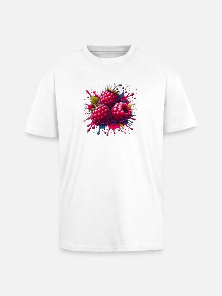 Himbeeren-Farbexplosion - Oversized Heavyweight Unisex T-Shirt - Weiß