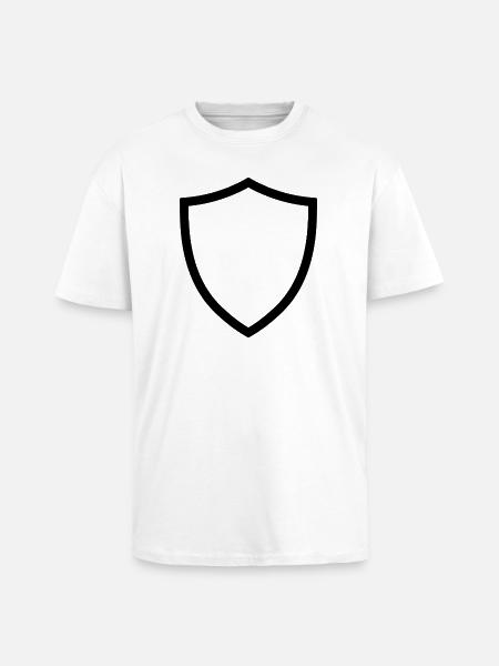 shield icon logo shape security - Unisex Oversized Heavyweight T-shirt - white