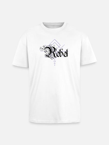 Rebel - Unisex Oversized Heavyweight T-shirt - white